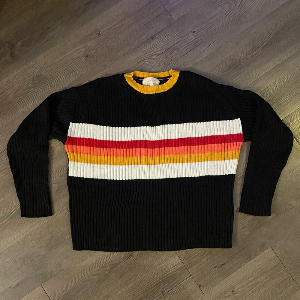 Black Multi Striped Sweater